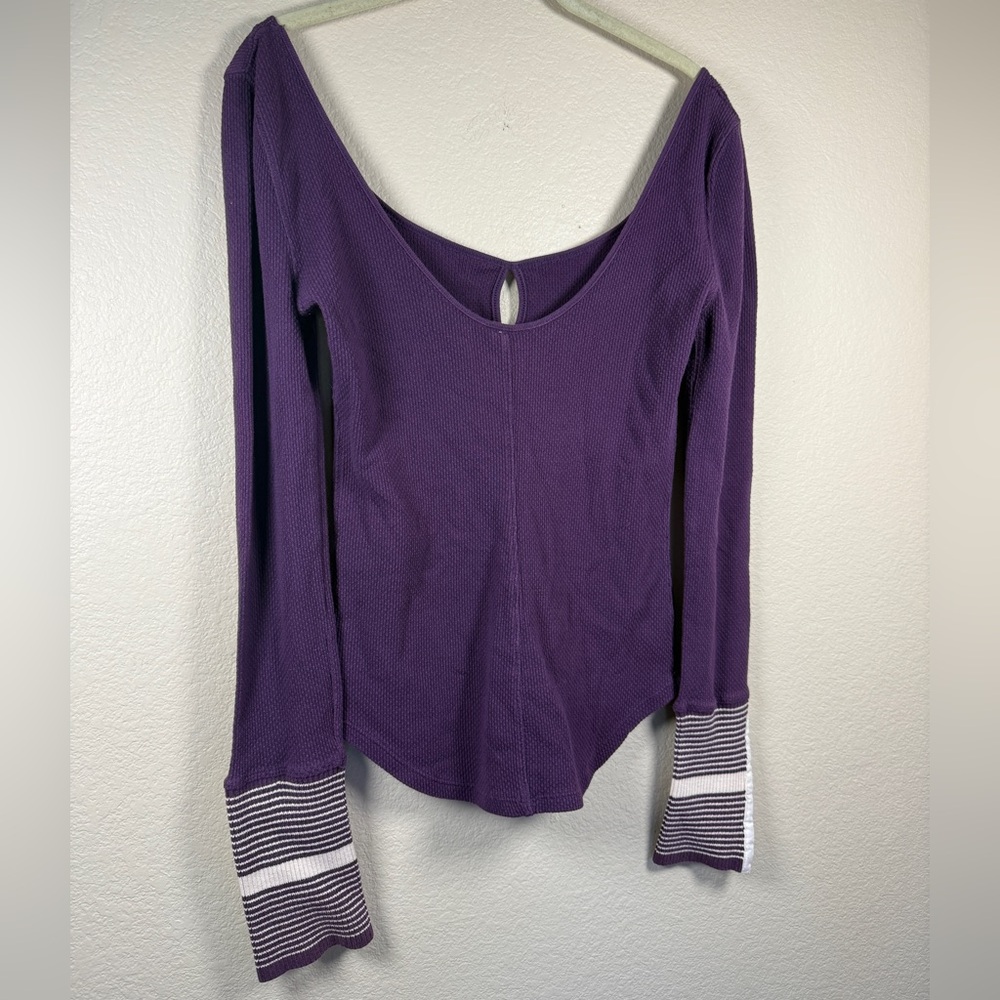 Free People Royal Purple Thermal Long Sleeve - Picture 3 of 9